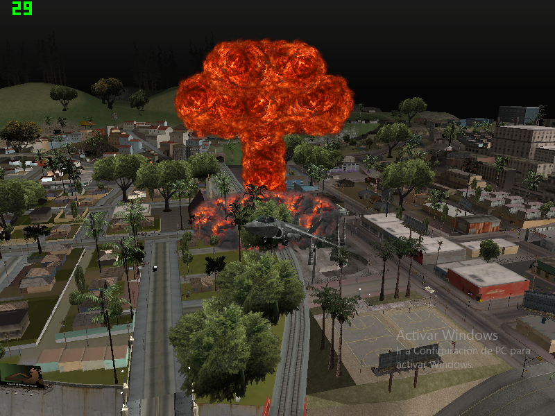 Ataque nuclear lanzado a LOS SANTOS.