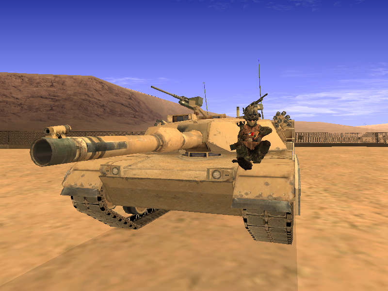 Georgie en un tanque T-900 estadounidense en mayo del 2023