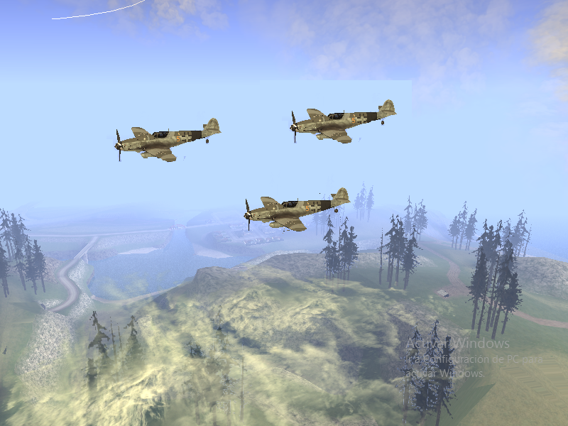 Bombarderos Stukas Alemanes volando sobre Posnaw.